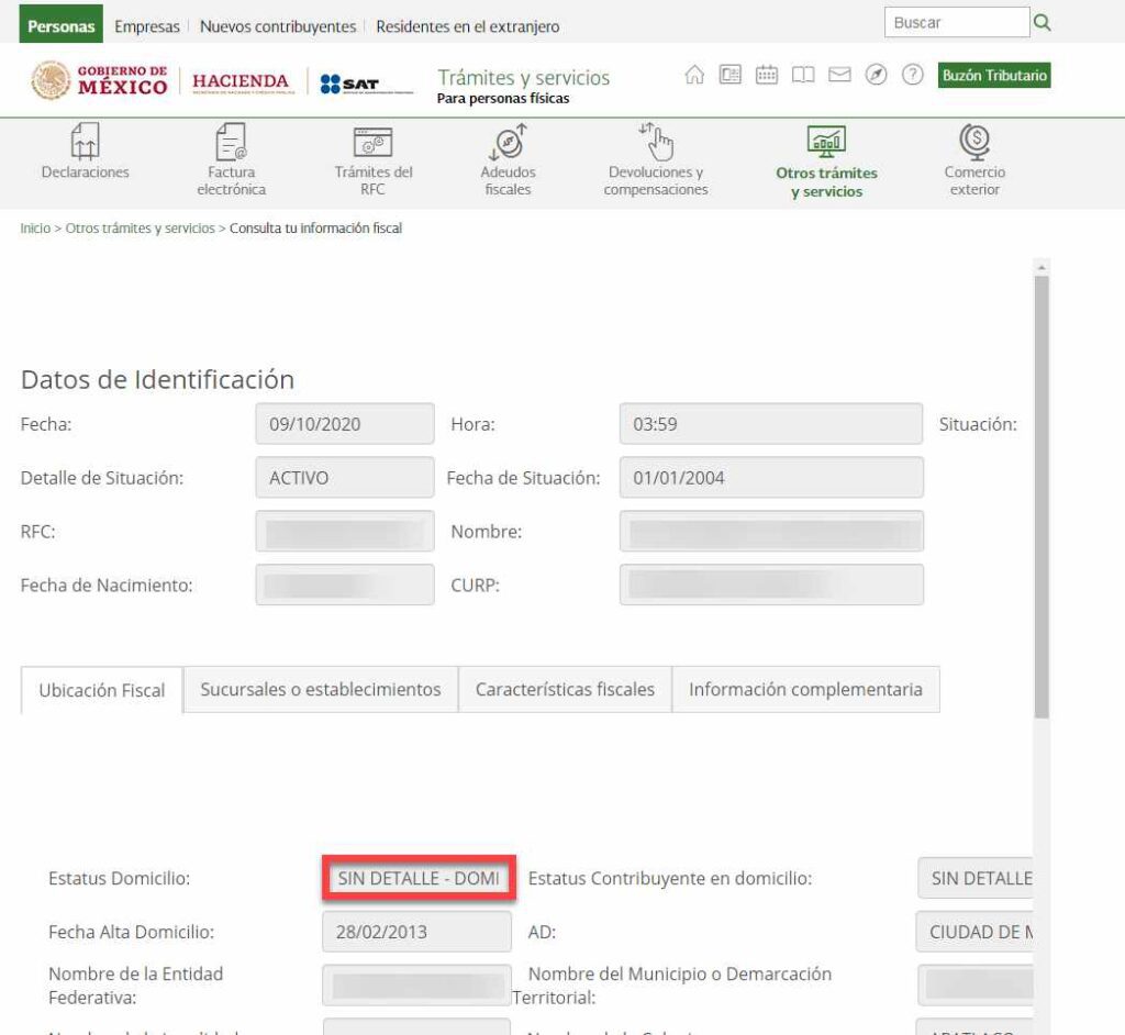 Como saber cual es mi domicilio fiscal